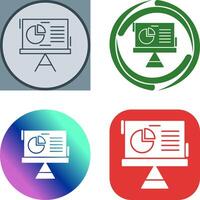 Pie Chart Icon Design vector