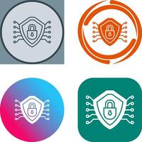 Cyber Security Icon Design vector
