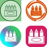 Crayons Icon Design vector