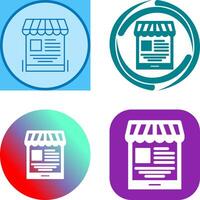 Mobile Shop Icon Design vector