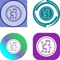 Musical Notes Icon Design vector