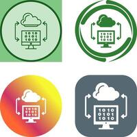 Cloud Coding Icon Design vector