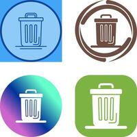 Trash Can Icon Design vector