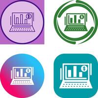 Bar Chart Icon Design vector
