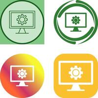 Monitor Screen Icon Design vector