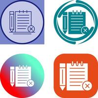 Unchecked Notes Icon Design vector