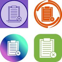 Rejected Icon Design vector