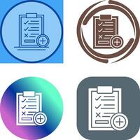 Medical Examination List Icon Design vector