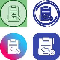 Return Failed Icon Design vector