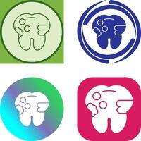 caries icono diseño vector