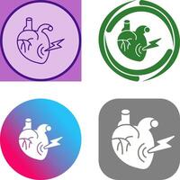 Heart Attack Icon Design vector