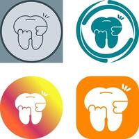 Toothache And Plaque Icon Design vector