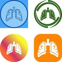 Lungs Icon Design vector