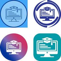 Online Learning Icon Design vector