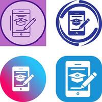 Online Course Icon Design vector