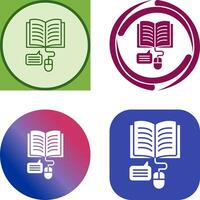 Online Learning Icon Design vector