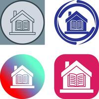 educación en el hogar icono diseño vector