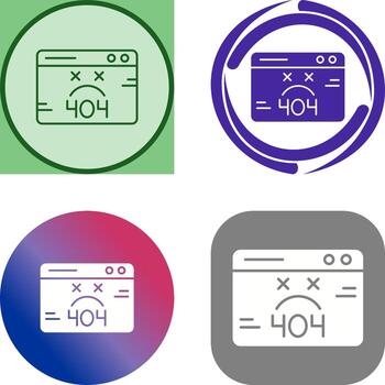 404 Error Icon Design vector