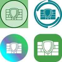 Firewall Icon Design vector
