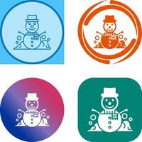 Snowman Icon Design vector