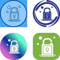 Open Lock Icon Design vector