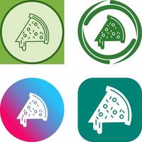 Pizza rebanada icono diseño vector