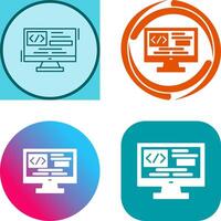 Coding Icon Design vector