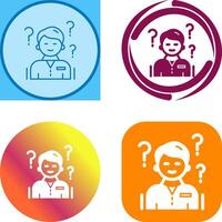 Confuse Icon Design vector