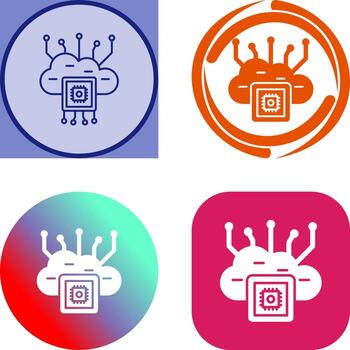 Cloud Computing Icon Design vector