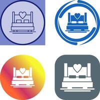 Double Bed Icon Design vector