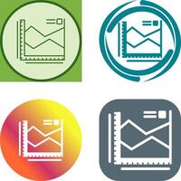 Spline Chart Icon Design vector