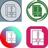 Zip File Icon Design vector