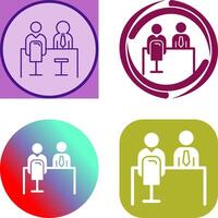 Employee Interview Icon Design vector