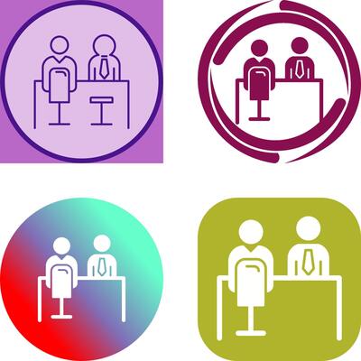 Employee Interview Icon Design