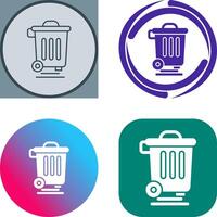 Dustbin Icon Design vector