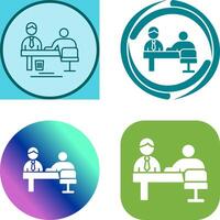 Evaluating work Icon Design vector