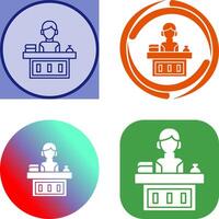 Office Reception Icon Design vector