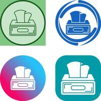 Tissue Box Icon Design vector