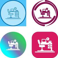 Office Desk Icon Design vector