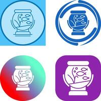 Fishbowl Icon Design vector