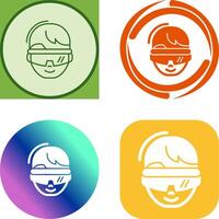 virtual Reality Glasses Icon Design vector