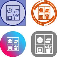 Bookshelf Icon Design vector