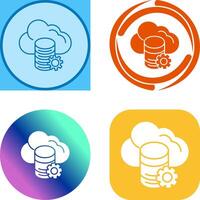 Cloud Data Icon Design vector