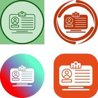 Id Card Icon Design vector
