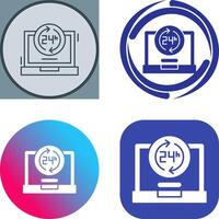 24 Hours Icon Design vector