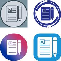 CV Icon Design vector