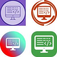 Coding Icon Design vector