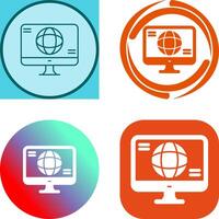 Monitor Icon Design vector