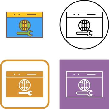 Unique Web Support Icon Design vector