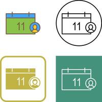 Unique Event Management Icon Design vector